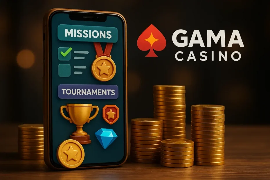 Геймификация в Gama Casino: как миссии и турниры превращают игру в квест